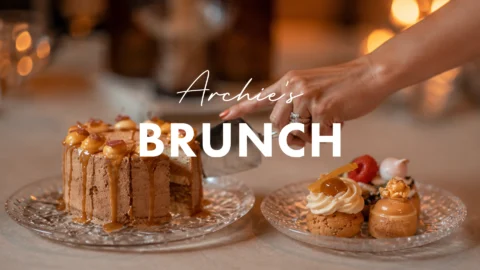 Brunch i Archie's, layered cakes, maxad brunchbuffé i Göteborg